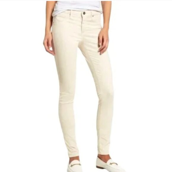 AG Adriano Goldschmied Ivory The Stilt Cigarette Leg Corduroy Pants Size 27 NWOT - Picture 2 of 16